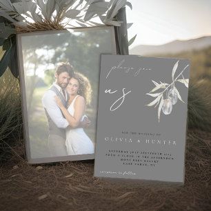 Carte Watercolor Olive Branch Photo