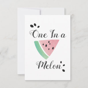 Carte Watercolor Watermelon One in the Melon Birthday