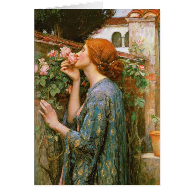Carte Waterhouse Soul rose Pre-Raphaelite CC1002 (Devant)