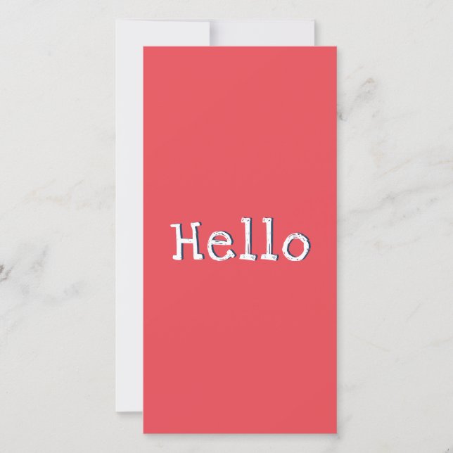 Carte Watermelon Rouge Simple Stylish Greeting Hello Car (Devant)