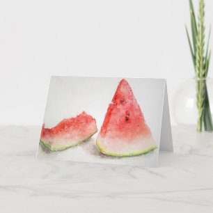 Carte Watermelon Study B Aquarelles