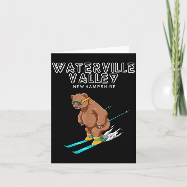 Carte Waterville Valley New Hampshire - Funny Ski Grizzl (Devant)