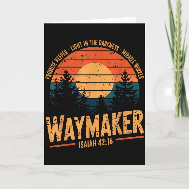 Carte Waymaker Promise Keeper Miracle Worker God Christi (Devant)