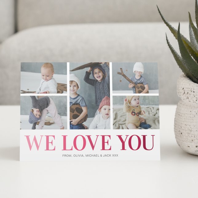 Carte We Love You 5 Photo Fête des Mères (Créateur téléchargé)