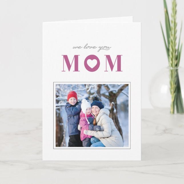 Carte We Love You Mother's Day Greeting Card - Mulberry (Devant)