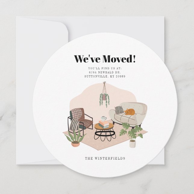 Carte We Moved Floral Moving Announcement (Devant)