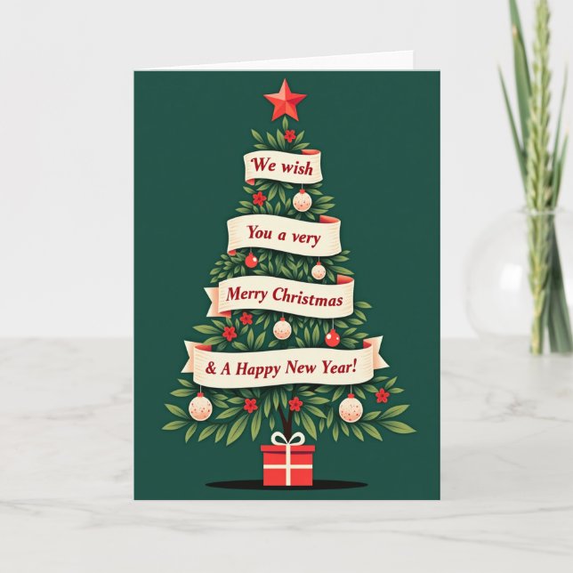 Carte We Wish You a Merry Christmas New Year (Devant)