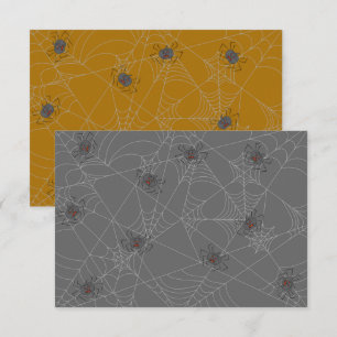 Carte Web et citrouilles d'araignées d'Halloween