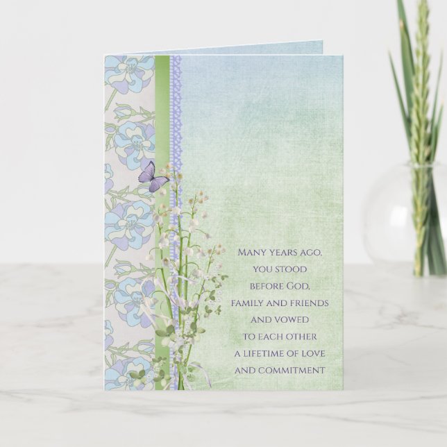 Carte Wedding Anniversary Lily of the Valley bouquet (Devant)