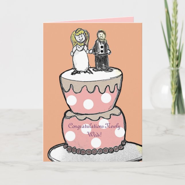 Carte Wedding Card, Congratulations Newly Weds ! (Devant)