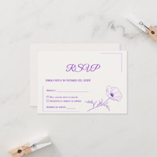 Carte Wedding RSVP Card | Minimal Elegant Design