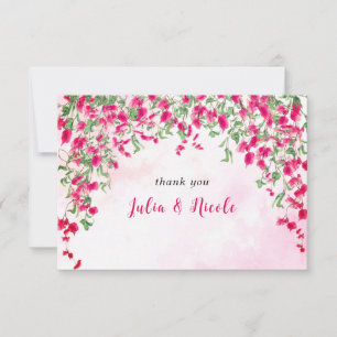 Carte Wedding shower forestier tropical des Bougainvilli