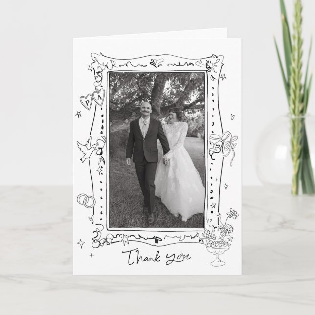 Carte Wedding Thank You Card (Devant)