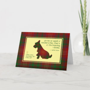 Carte Wee Scottie Robert Burns Anniversaire 2