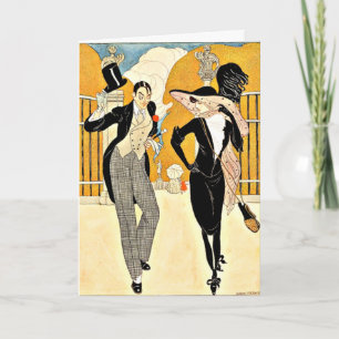 Carte Wegener - Un couple élégant, années 1920