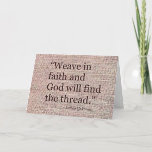 Carte Weight In Faith Inspirational Greeting Card