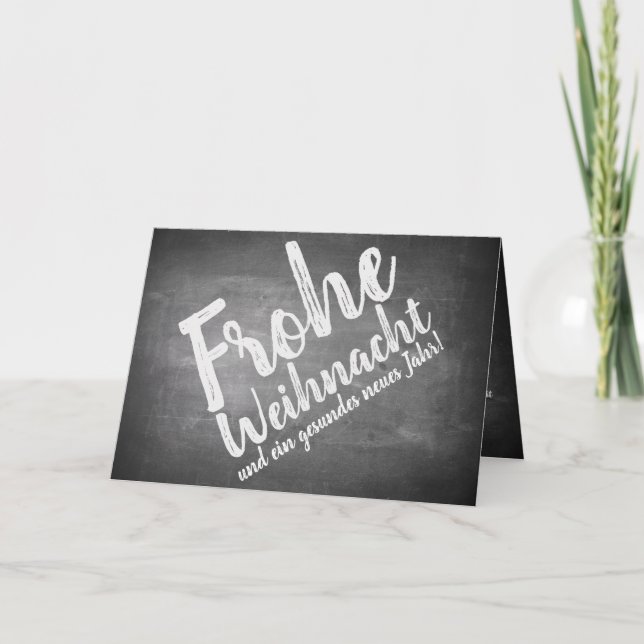 Carte Weihnachtsgrüße auf der Kreidetafel (Devant)