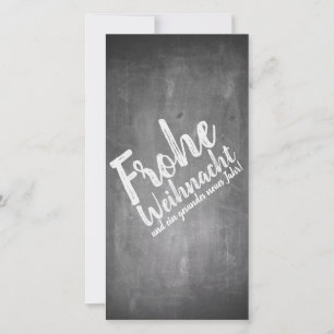 Carte Weihnachtsgrüße auf der Kreidetafel