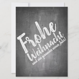 Carte Weihnachtsgrüße auf der Kreidetafel