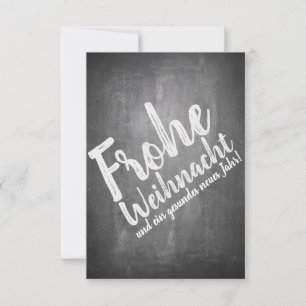 Carte Weihnachtsgrüße auf der Kreidetafel