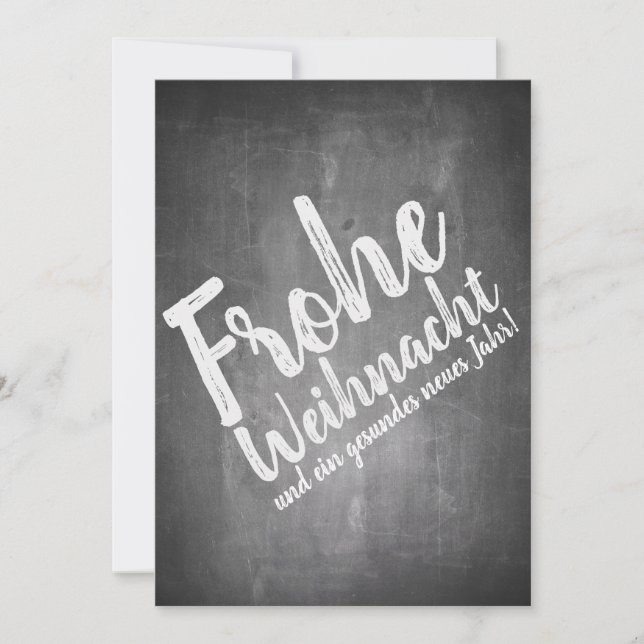 Carte Weihnachtsgrüße auf der Kreidetafel (Devant)