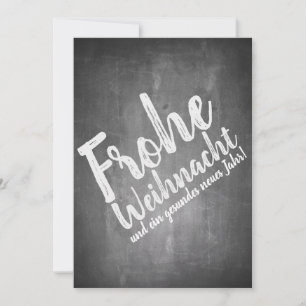 Carte Weihnachtsgrüße auf der Kreidetafel