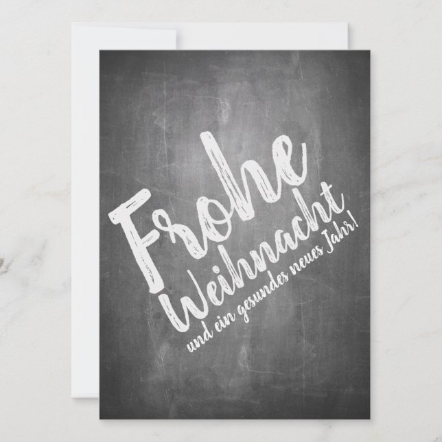 Carte Weihnachtsgrüße auf der Kreidetafel (Devant)
