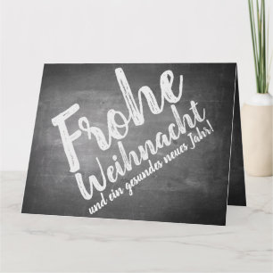 Carte Weihnachtsgrüße auf der Kreidetafel
