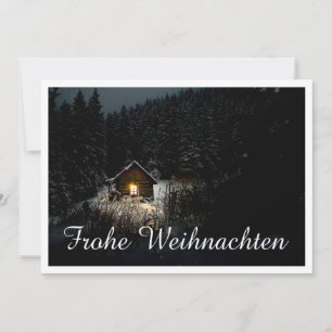 Carte Weihnachtsgrüße mit Hexenhaus