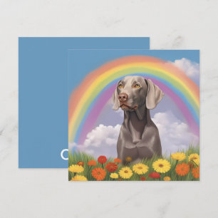 Carte Weimaraner Rainbow Bridge Memorial Nom personnalis