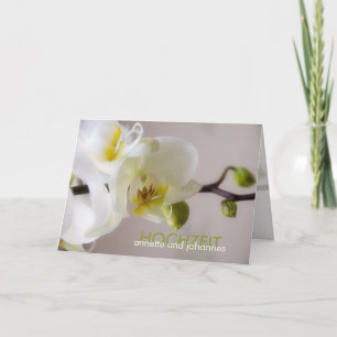 Carte Weiße Orchidee ・ Hochzeits-Einladung