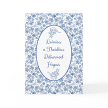 Welsh Blue on White Floral Grandparents Day
