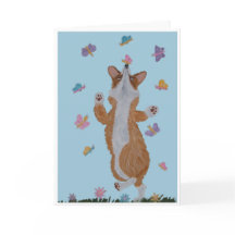 Welsh Corgi et Papillons Joyeux Anniversaire !