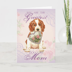 Carte Welsh Springer Spaniel Heart Maman