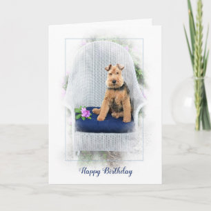Carte Welsh Terrier en fête d'anniversaire