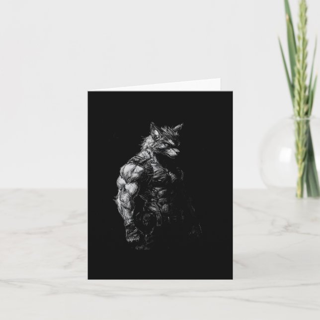 Carte Werewolf Gym entraînement Fitness Bodybuilding Wei (Devant)