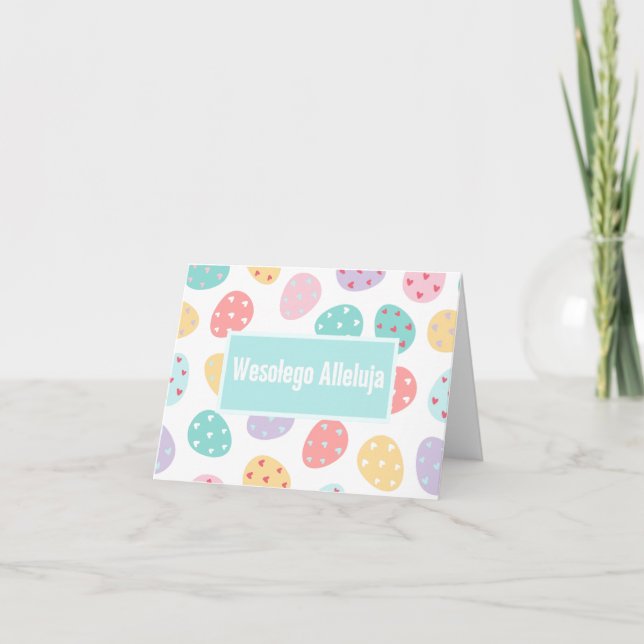Carte Wesołego Alleluja, Pâques joyeuses polonaises (Devant)