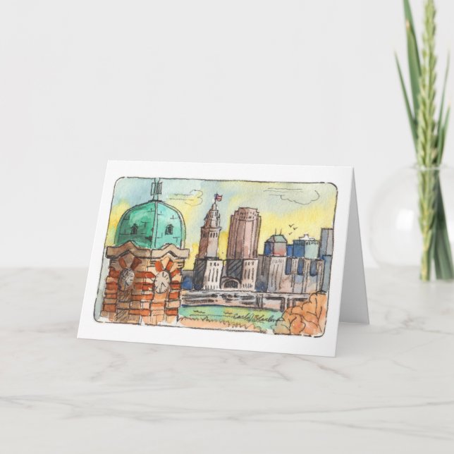 Carte West Side Market Tower - Cleveland Folk Card (Devant)