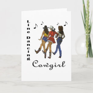Carte Western Country "Line Dancing Cowgirl"