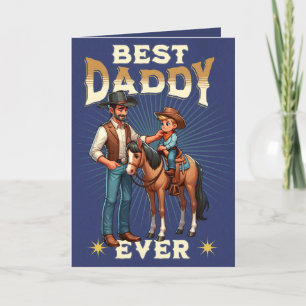 Carte Western Cowboy Horse Child Happy Fête des pères 2