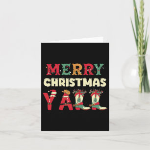 Carte Western Cowboy Howry Joyeux Noël Yall Cowgirl