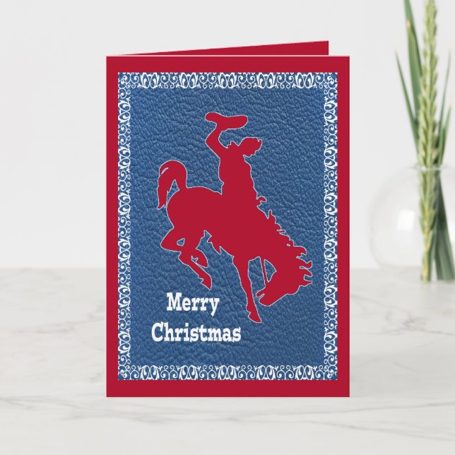 Carte Western Cowboy Rodeo Bronder Faux Leather (Devant)