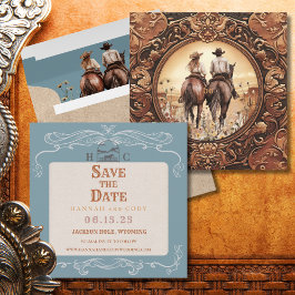 Carte Western Horse Lovers Wedding Save the Date Card