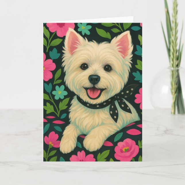 Carte Westie chic (Devant)