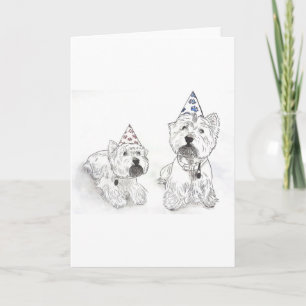 Carte Westie Joyeux anniversaire