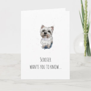Carte Westie simple, West Highland Terrier Mothers journ
