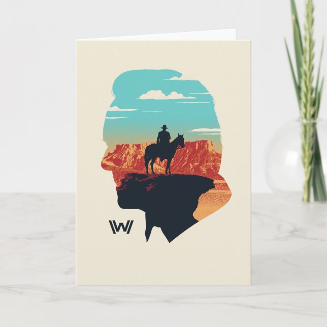Carte Westworld | Dr Ford Silhouette Of Man en noir (Devant)