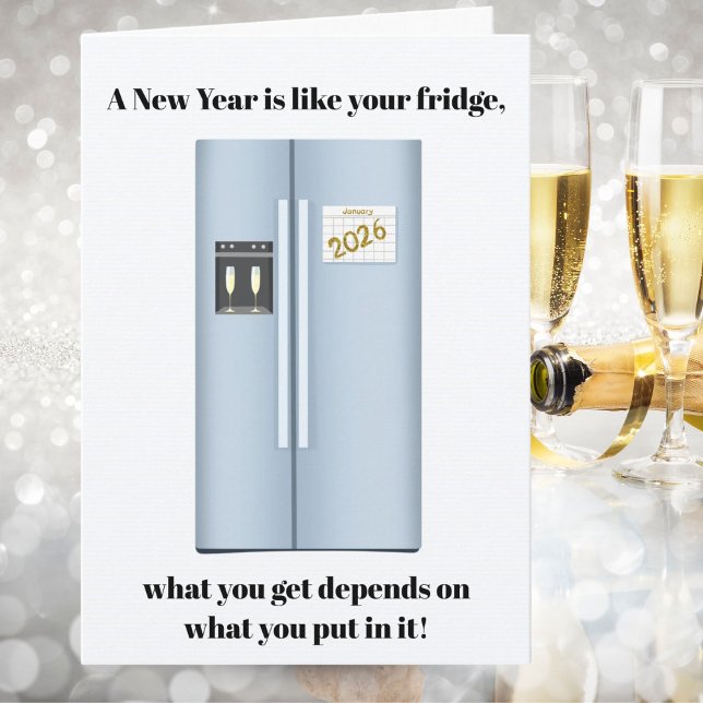 Carte What’s in Your New Year Fridge? Happy New Years (Créateur téléchargé)