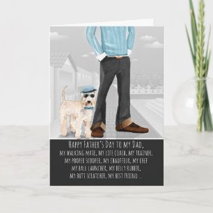 Carte Wheaten Terrier de la Fête des pères des chiens