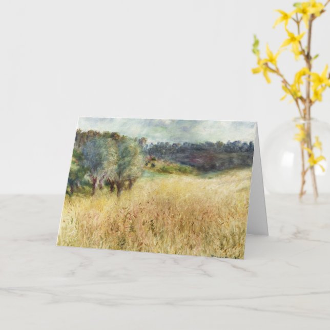 Carte Wheatfield par Auguste Renoir Fine Art (Fleur jaune)